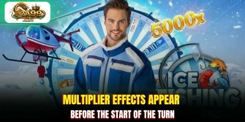 Multiplier effects appear before the start of the turn