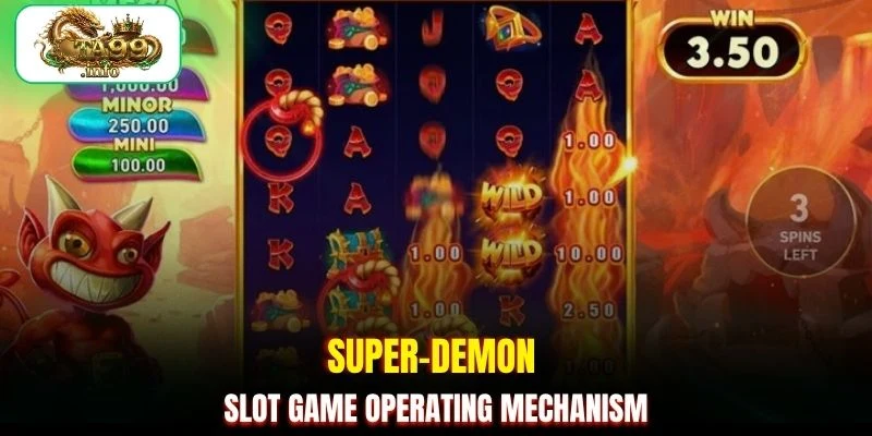 Super-demon slot game operating mechanism