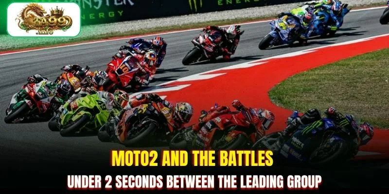 Moto2 and the battles under 2 seconds between the leading group